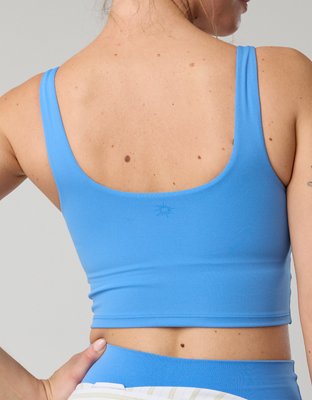 OFFLINE By Aerie Real Me Low Key Longline Sports Bra - Rome Blue