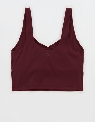 OFFLINE By Aerie Real Me Low Key Longline Sports Bra - Royal Berry