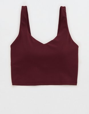 OFFLINE By Aerie Real Me Low Key Longline Sports Bra - Royal Berry