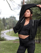 OFFLINE By Aerie Real Me Low Key Longline Sports Bra - Black Charcoal