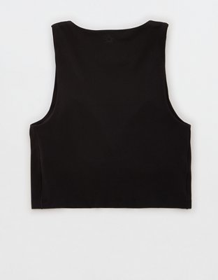 OFFLINE By Aerie Real Me XTRA High Neck Longline Sports Bra - Black