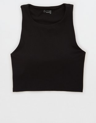 OFFLINE By Aerie Real Me XTRA High Neck Longline Sports Bra - Black