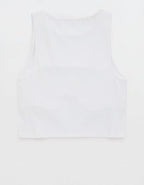OFFLINE By Aerie Real Me XTRA High Neck Longline Sports Bra - White