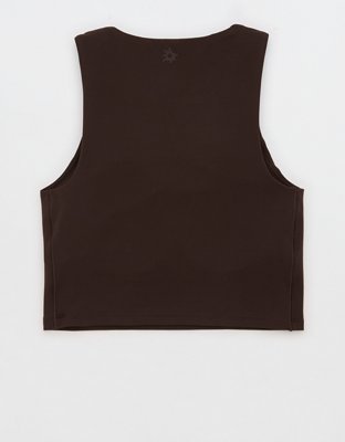 OFFLINE By Aerie Real Me XTRA High Neck Longline Sports Bra - Deep Earth