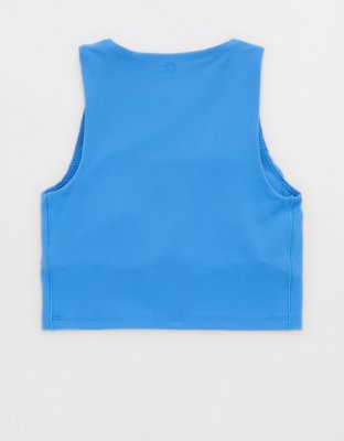 OFFLINE By Aerie Real Me XTRA High Neck Longline Sports Bra - Rome Blue