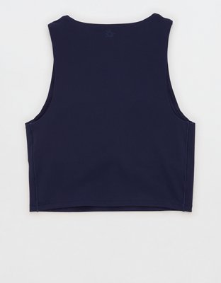 OFFLINE By Aerie Real Me XTRA High Neck Longline Sports Bra - Royal Navy