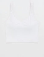 OFFLINE By Aerie Real Me Low Key Longline Sports Bra - White