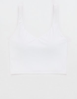 OFFLINE By Aerie Real Me Low Key Longline Sports Bra - White