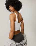 OFFLINE By Aerie Real Me Low Key Longline Sports Bra - White