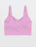 OFFLINE By Aerie Real Me Low Key Longline Sports Bra - Planet Pink