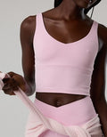 OFFLINE By Aerie Real Me Low Key Longline Sports Bra - Parfait Pink