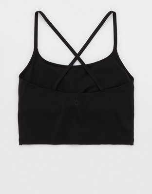 OFFLINE By Aerie Real Me XTRA Strappy Longline Sports Bra - True Black
