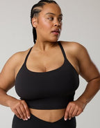 OFFLINE By Aerie Real Me XTRA Strappy Longline Sports Bra - True Black
