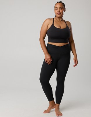 OFFLINE By Aerie Real Me XTRA Strappy Longline Sports Bra - True Black