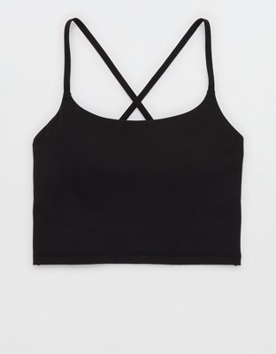 OFFLINE By Aerie Real Me XTRA Strappy Longline Sports Bra - True Black