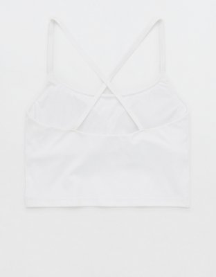 OFFLINE By Aerie Real Me XTRA Strappy Longline Sports Bra - White