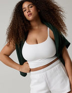 OFFLINE By Aerie Real Me XTRA Strappy Longline Sports Bra - White