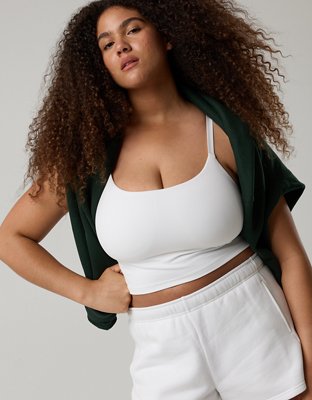 OFFLINE By Aerie Real Me XTRA Strappy Longline Sports Bra - White