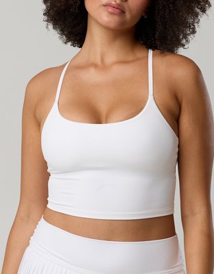 OFFLINE By Aerie Real Me XTRA Strappy Longline Sports Bra - White
