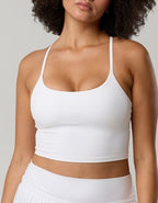 OFFLINE By Aerie Real Me XTRA Strappy Longline Sports Bra - White