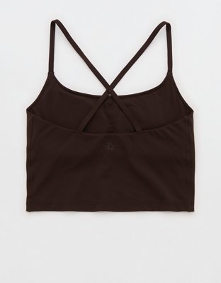 OFFLINE By Aerie Real Me XTRA Strappy Longline Sports Bra - Deep Earth