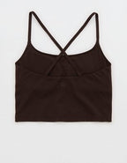 OFFLINE By Aerie Real Me XTRA Strappy Longline Sports Bra - Deep Earth