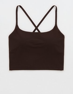 OFFLINE By Aerie Real Me XTRA Strappy Longline Sports Bra - Deep Earth