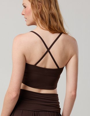OFFLINE By Aerie Real Me XTRA Strappy Longline Sports Bra - Deep Earth