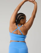 OFFLINE By Aerie Real Me XTRA Strappy Longline Sports Bra - Rome Blue