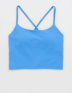 OFFLINE By Aerie Real Me XTRA Strappy Longline Sports Bra - Rome Blue