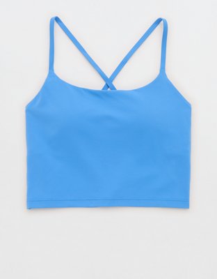 OFFLINE By Aerie Real Me XTRA Strappy Longline Sports Bra - Rome Blue