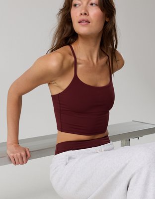 OFFLINE By Aerie Real Me XTRA Strappy Longline Sports Bra - Royal Berry