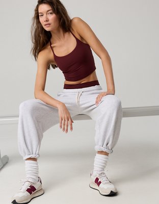 OFFLINE By Aerie Real Me XTRA Strappy Longline Sports Bra - Royal Berry
