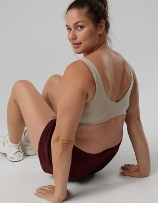 OFFLINE By Aerie Real Me XTRA Classic Double V Sports Bra - Stone Harbor