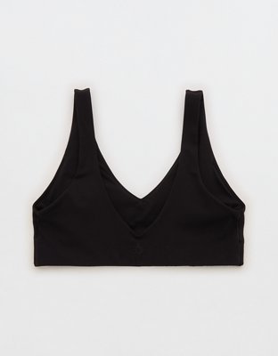 OFFLINE By Aerie Real Me XTRA Classic Double V Sports Bra - True Black