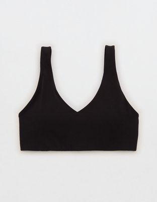 OFFLINE By Aerie Real Me XTRA Classic Double V Sports Bra - True Black