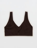 OFFLINE By Aerie Real Me XTRA Classic Double V Sports Bra - Deep Earth