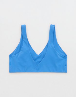 OFFLINE By Aerie Real Me XTRA Classic Double V Sports Bra - Rome Blue