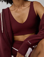 OFFLINE By Aerie Real Me XTRA Classic Double V Sports Bra - Royal Berry