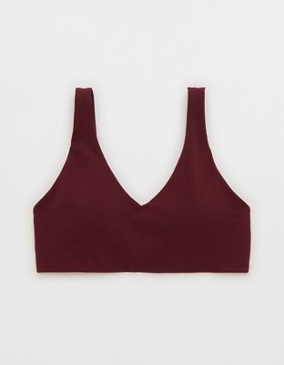OFFLINE By Aerie Real Me XTRA Classic Double V Sports Bra - Royal Berry