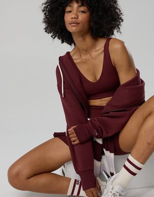OFFLINE By Aerie Real Me XTRA Classic Double V Sports Bra - Royal Berry