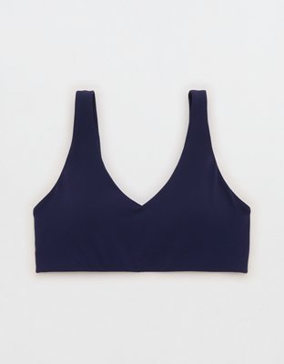OFFLINE By Aerie Real Me XTRA Classic Double V Sports Bra - Royal Navy