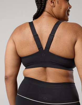 OFFLINE By Aerie The Hugger Sweetheart Sports Bra - True Black