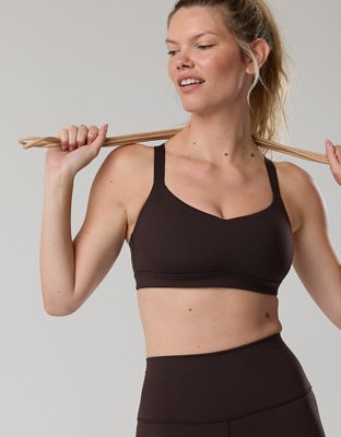 OFFLINE By Aerie The Hugger Sweetheart Sports Bra - Deep Earth