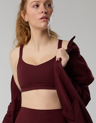 OFFLINE By Aerie The Hugger Sweetheart Sports Bra - Royal Berry