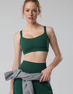 OFFLINE By Aerie The Hugger Sweetheart Sports Bra - Rugged Green