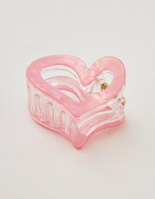 Aerie Jumbo Heart Cutout Clip - Pink Petal