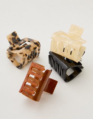 Aerie Square Claw Clip 4-Pack - Multi