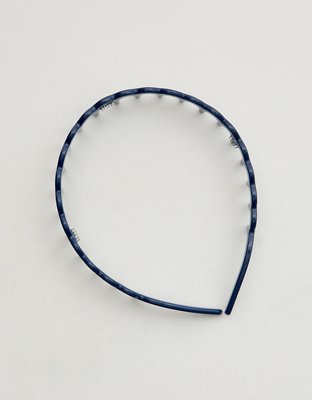 Aerie Zig Zag Headband - Marbled Blue