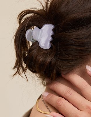 Aerie Jelly Medium Hair Clip 3-Pack - Brick Red